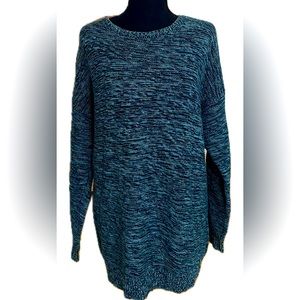 BDG Teal Blue Oversized Long Sleeve Knit Jumper Sweater